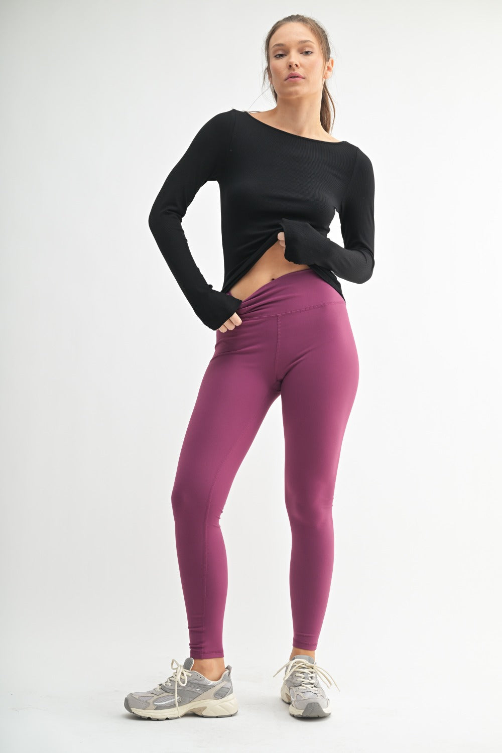 Mono b Barely There Boat Neck Micro-Ribbed Top