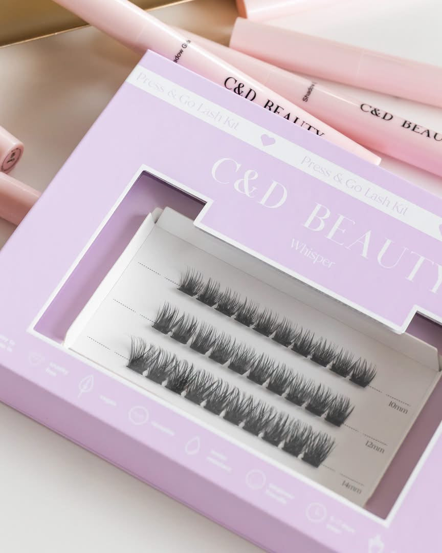 C & D Beauty Iconic Lash Kit with Tweezer and Refill Kit