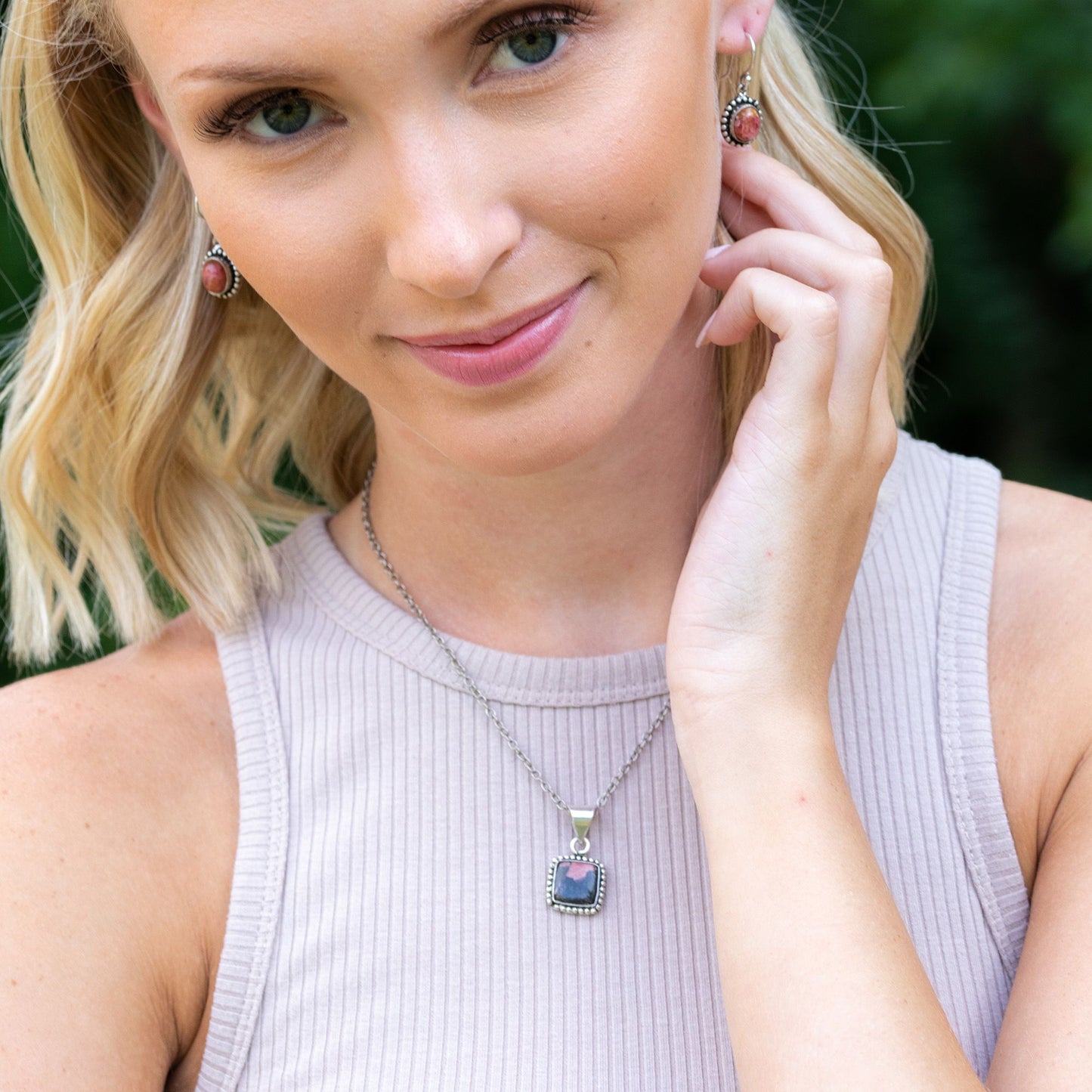 Kasha Semiprecious Drop Pendant Small Stone Necklace Mutiple Stones Available