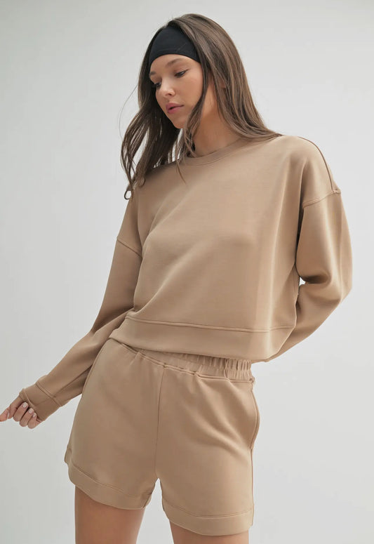 Mini b Butter Soft Laguna Dropped Shoulder Sweatshirt