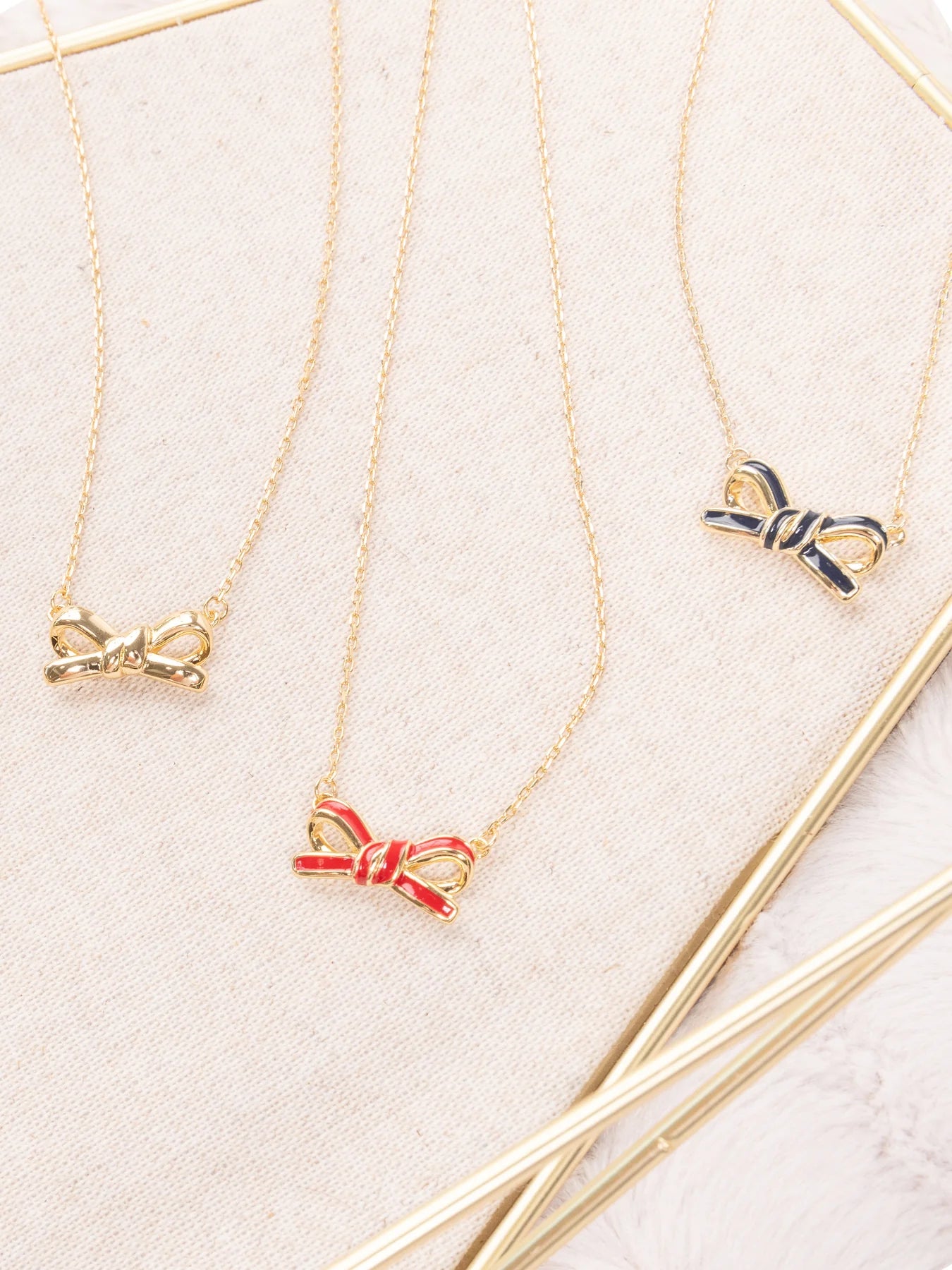 Luxe Bow Black Necklaces