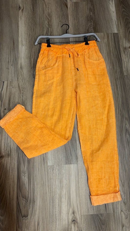 Vibrant Orange Jogger Pants - Sm/Md