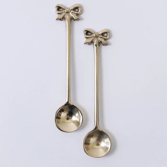 Mary Square Dip Spoon Set Bow