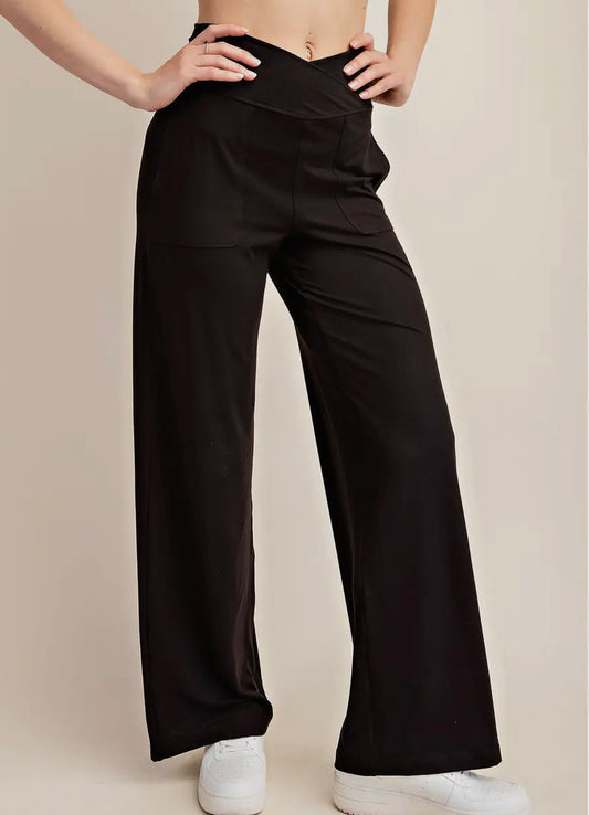 Rae Mode - Black Butter V Waist Wide Leg Pant