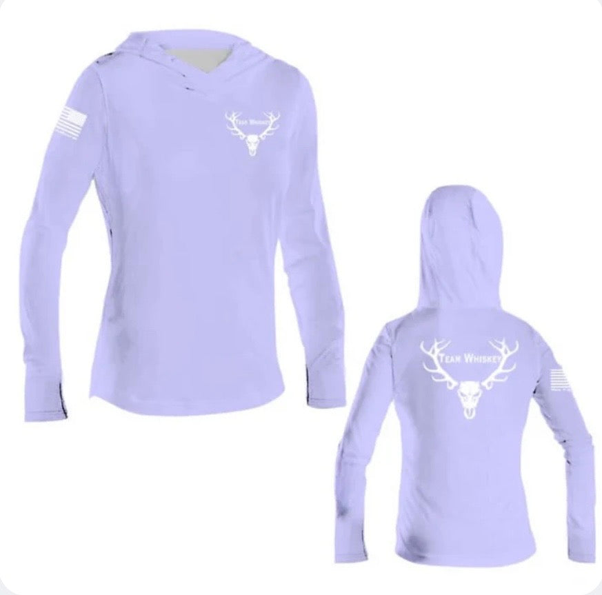 Team Whiskey Periwinkle Breathable Shirt With Hood