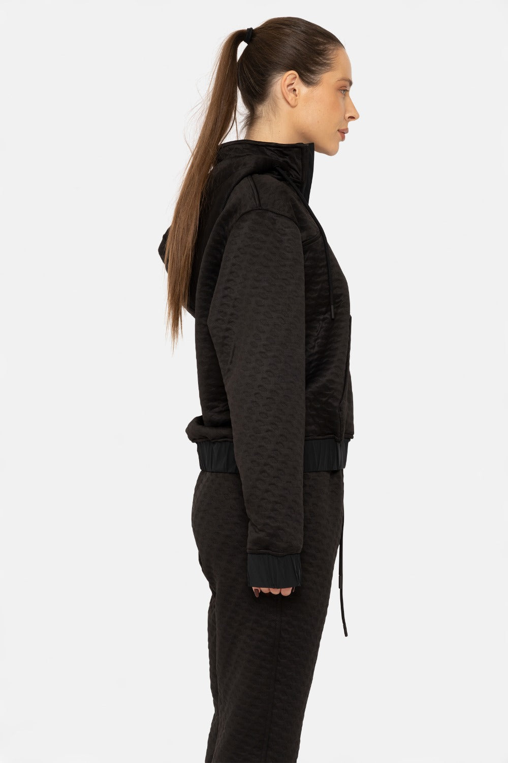 Mono b WATER RESISTANT QUILTED PULLOVER HOODIE