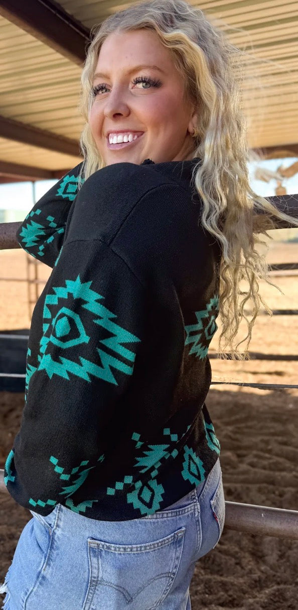 Calhoun Aztec 3/4 Zip Pullover multiple color choices