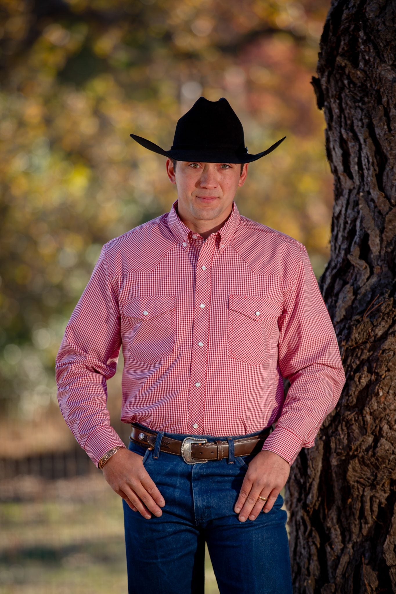 Wyoming Traders Western Shirt #13 Blue and White