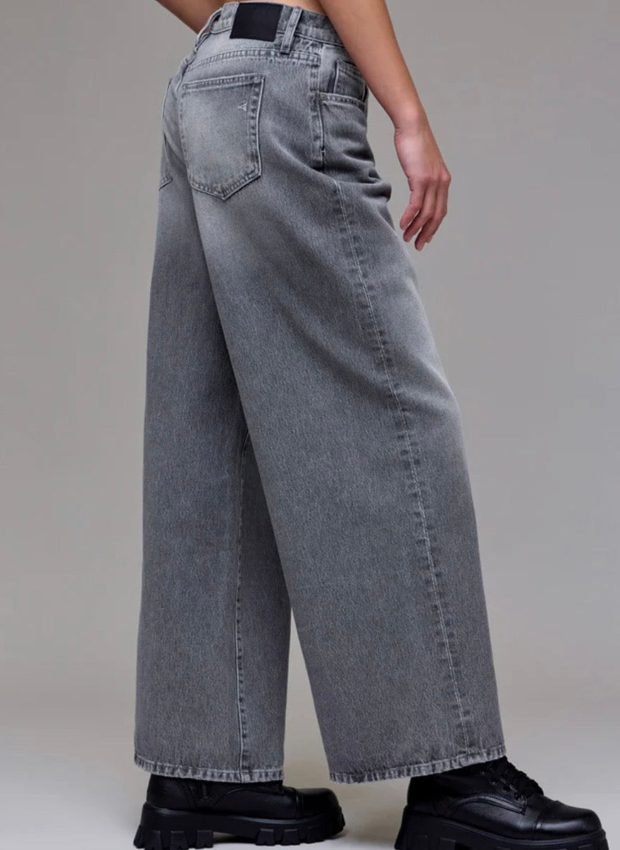Hidden Jeans Grey Washed Baggy Fit