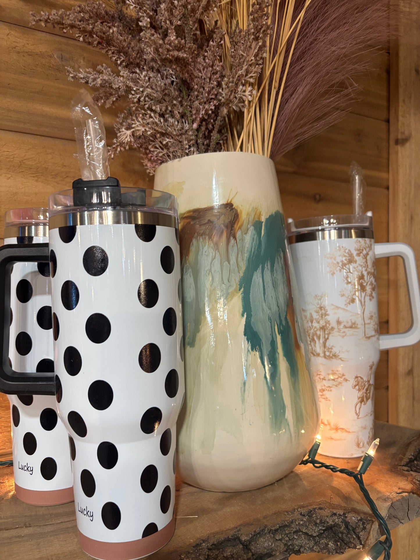 Western or Polka Dot Fun Tumblers