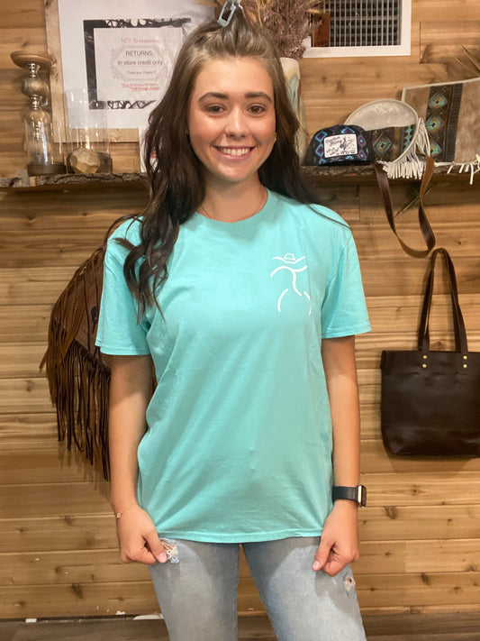 Turquoise T-Shirt with Floatin’T Brand