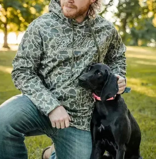 Fieldstone Backwoods Script Camo Hoodie