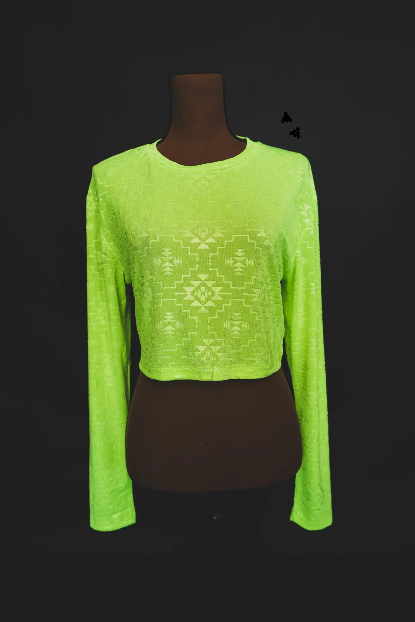 Neon Yellow Mesh Crop Top