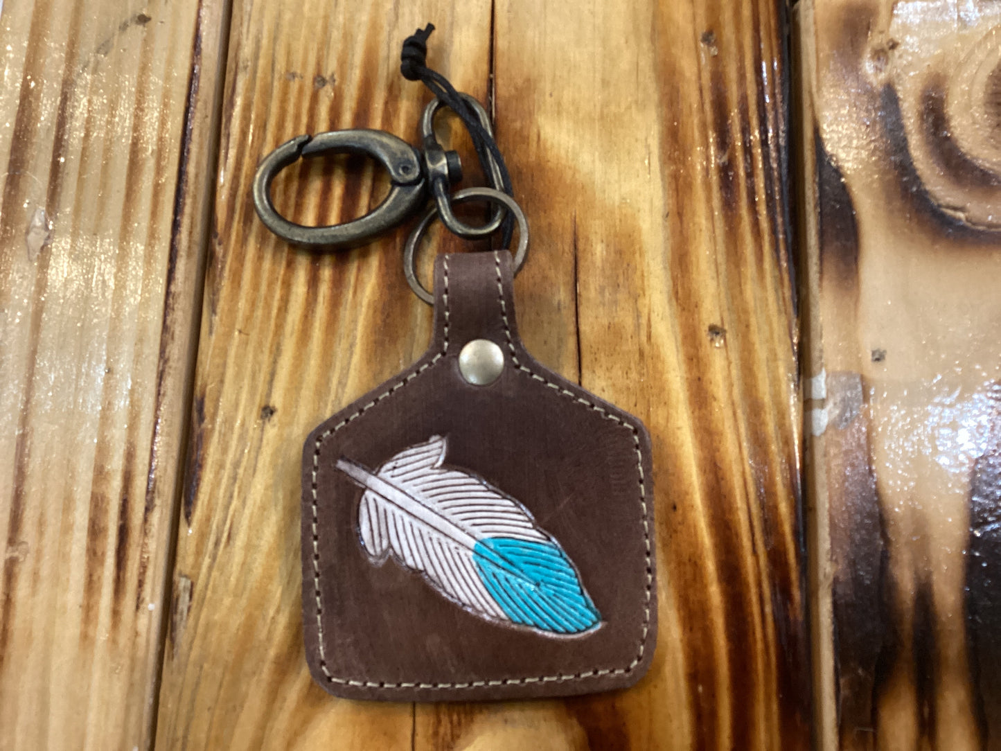 Myra Tooled Leather Keychain