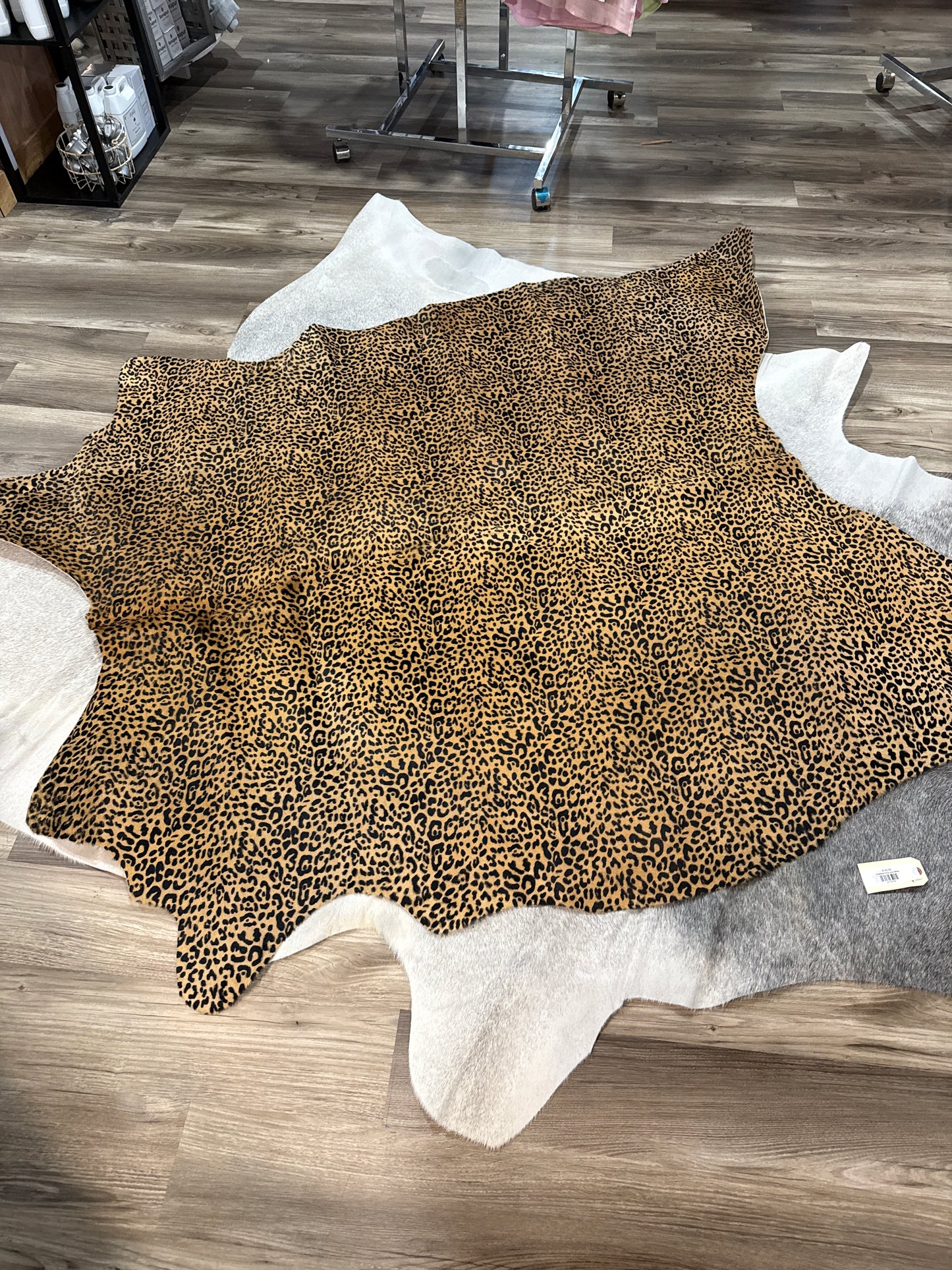 Genuine Cowhide Leopard Tan