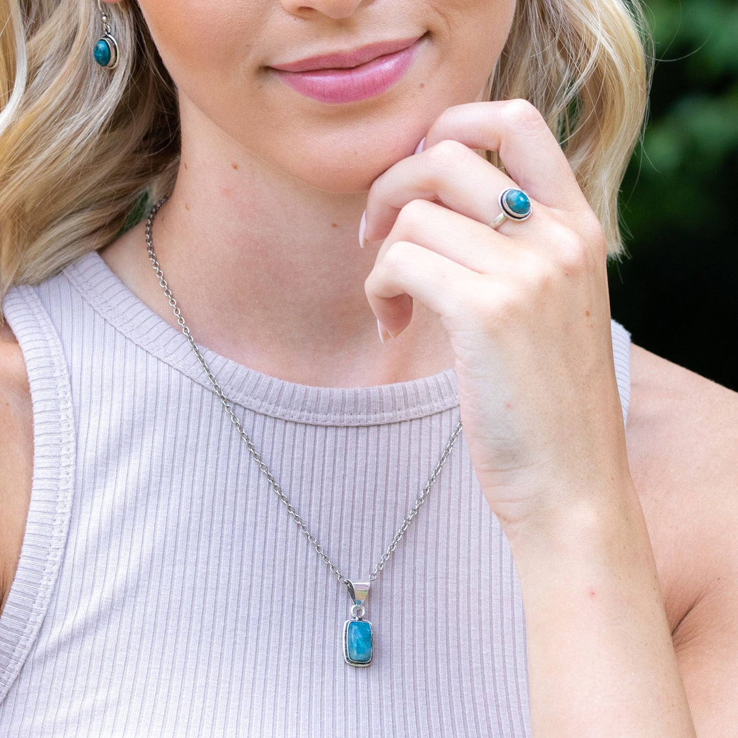 Kasha Semiprecious Drop Pendant Small Stone Necklace Mutiple Stones Available