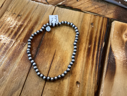 Navajo Pearl Stretchy Bracelet 4mm
