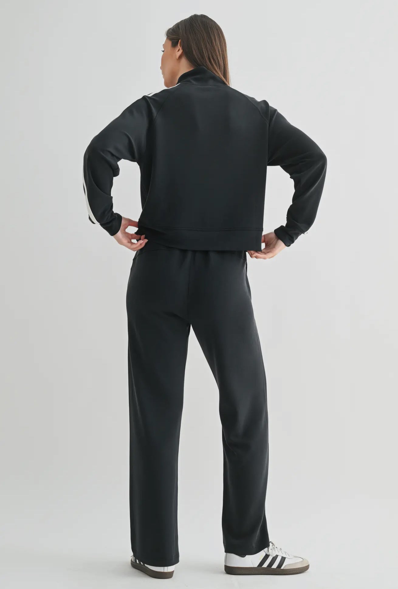 MONO B Buttersoft Laguna Half-Zip Stripe Set 2 PC SET