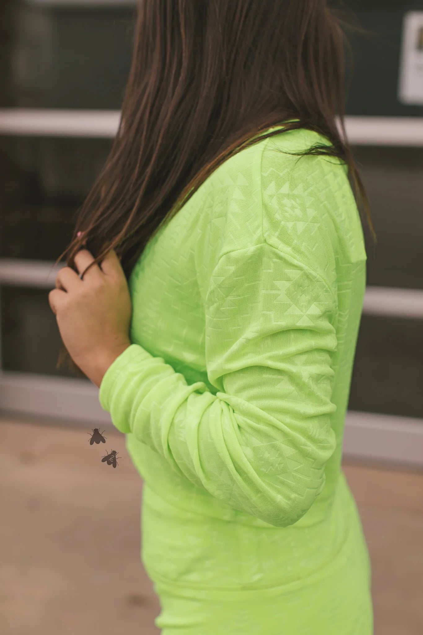 Neon Yellow Mesh Crop Top