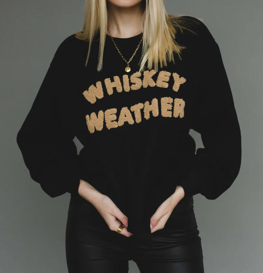 WHISKEY WEATHER CARPET PATCH SWEATSHIRT