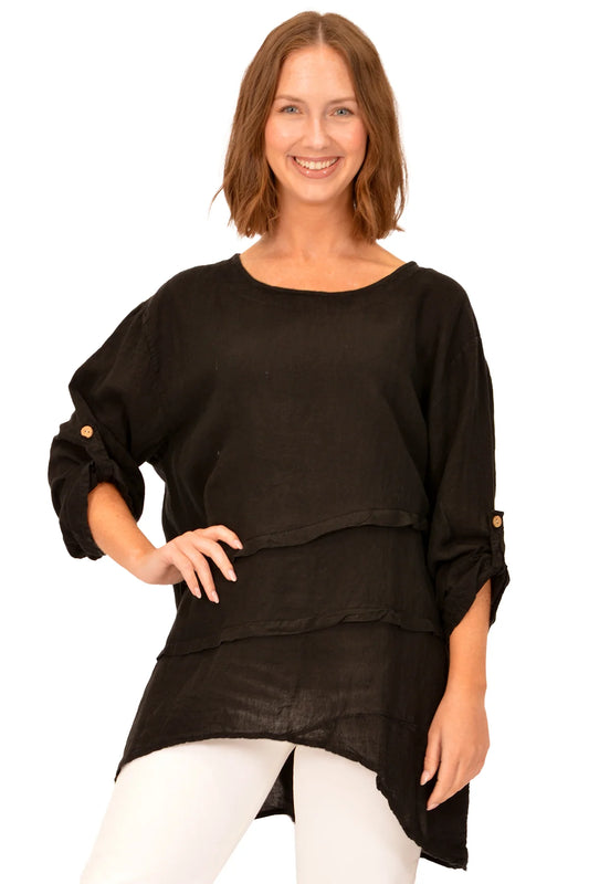 L/S - 3/4S LINEN TUNIC Italy Collection O/S