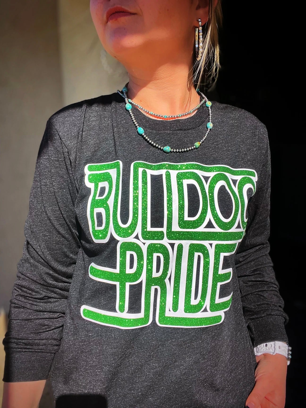 Texas True Tee BULLDOG PRIDE Glitter