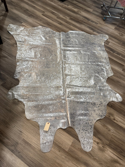 Silver Metalic Cowhide
