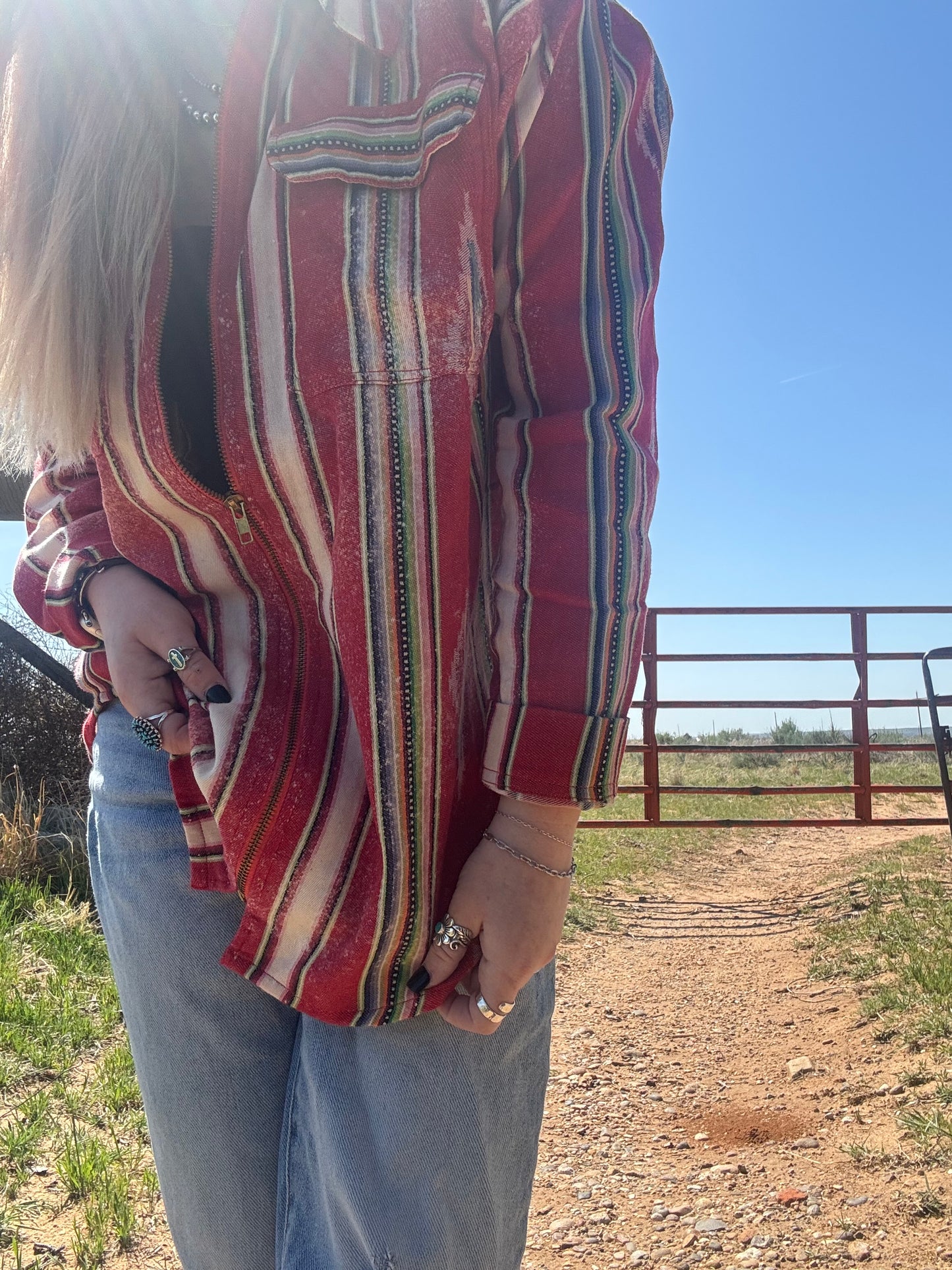 Jaded Gypsy Southwest Sunset Jacket - Parchment