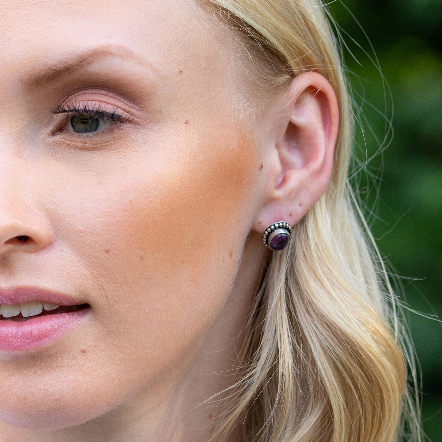 Kasha Semiprecious Stone Post Earrings Mutiple Stones Available