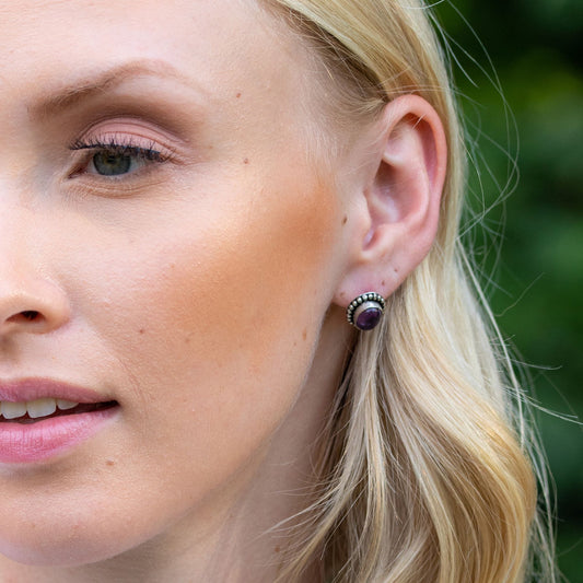 Kasha Semiprecious Stone Post Earrings Mutiple Stones Available