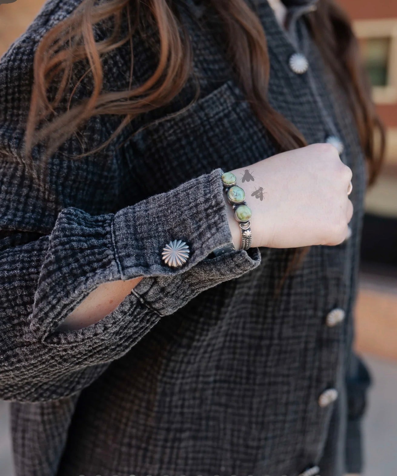 ACRES BUTTON UP TOP *MIDNIGHT