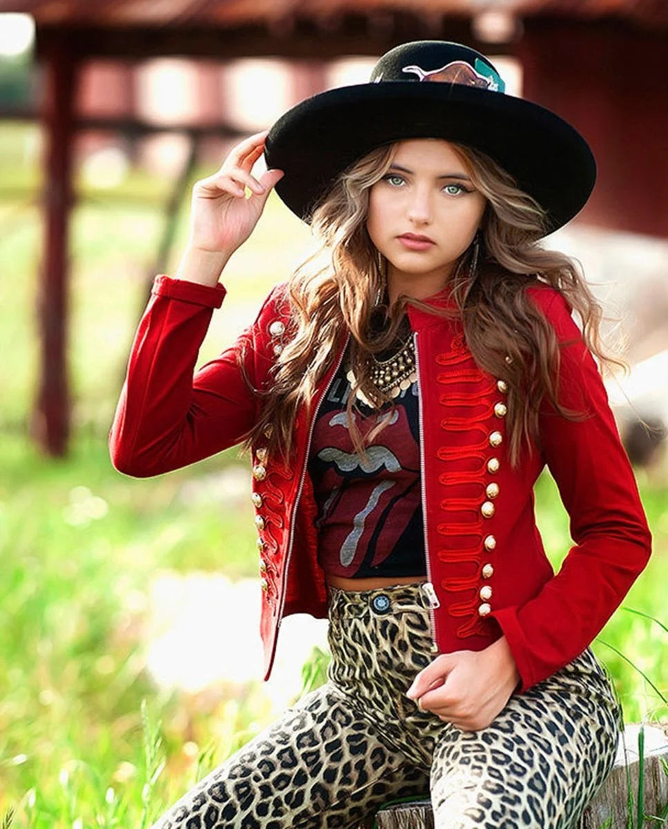 JG Red or Black Military Jacket