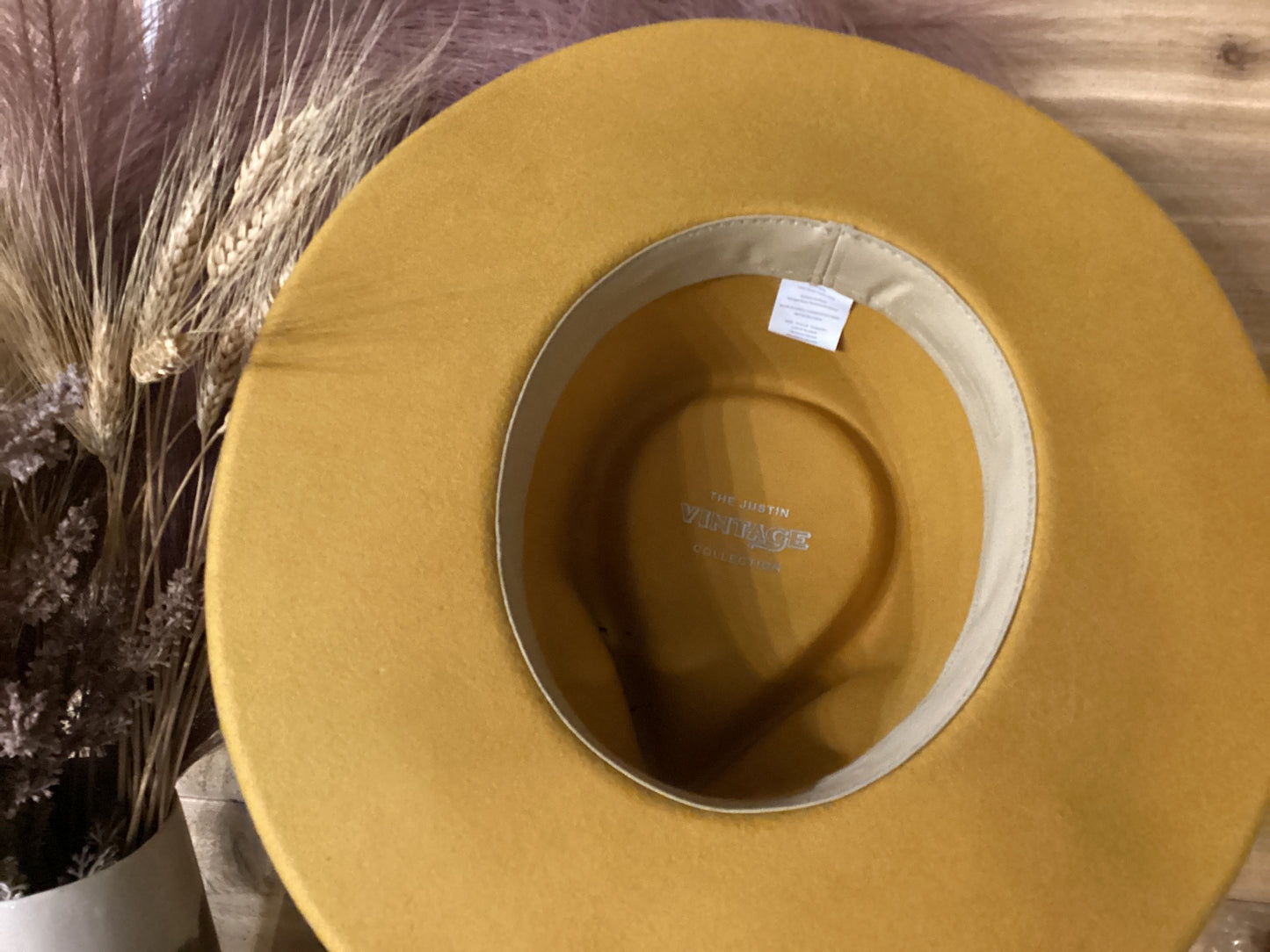 Justin Red Vintage Flat Brim Hat