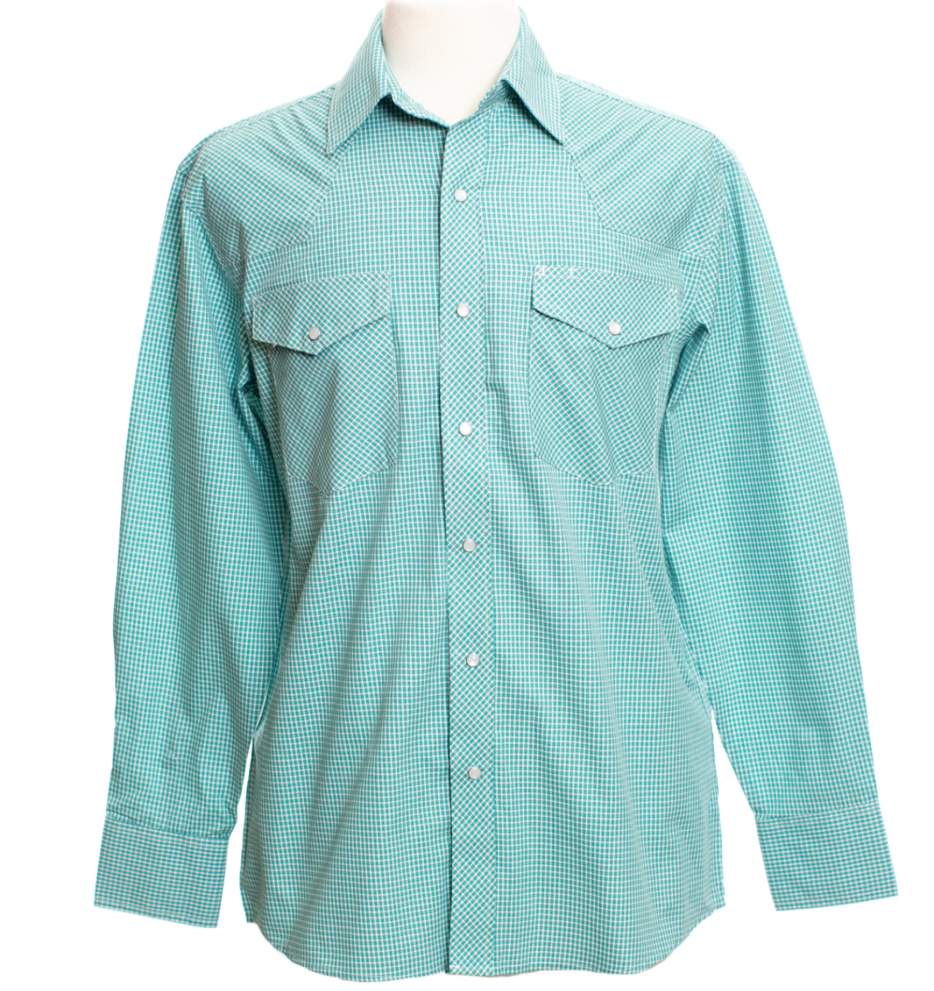 Wyoming Traders Western Shirt #13 Blue and White