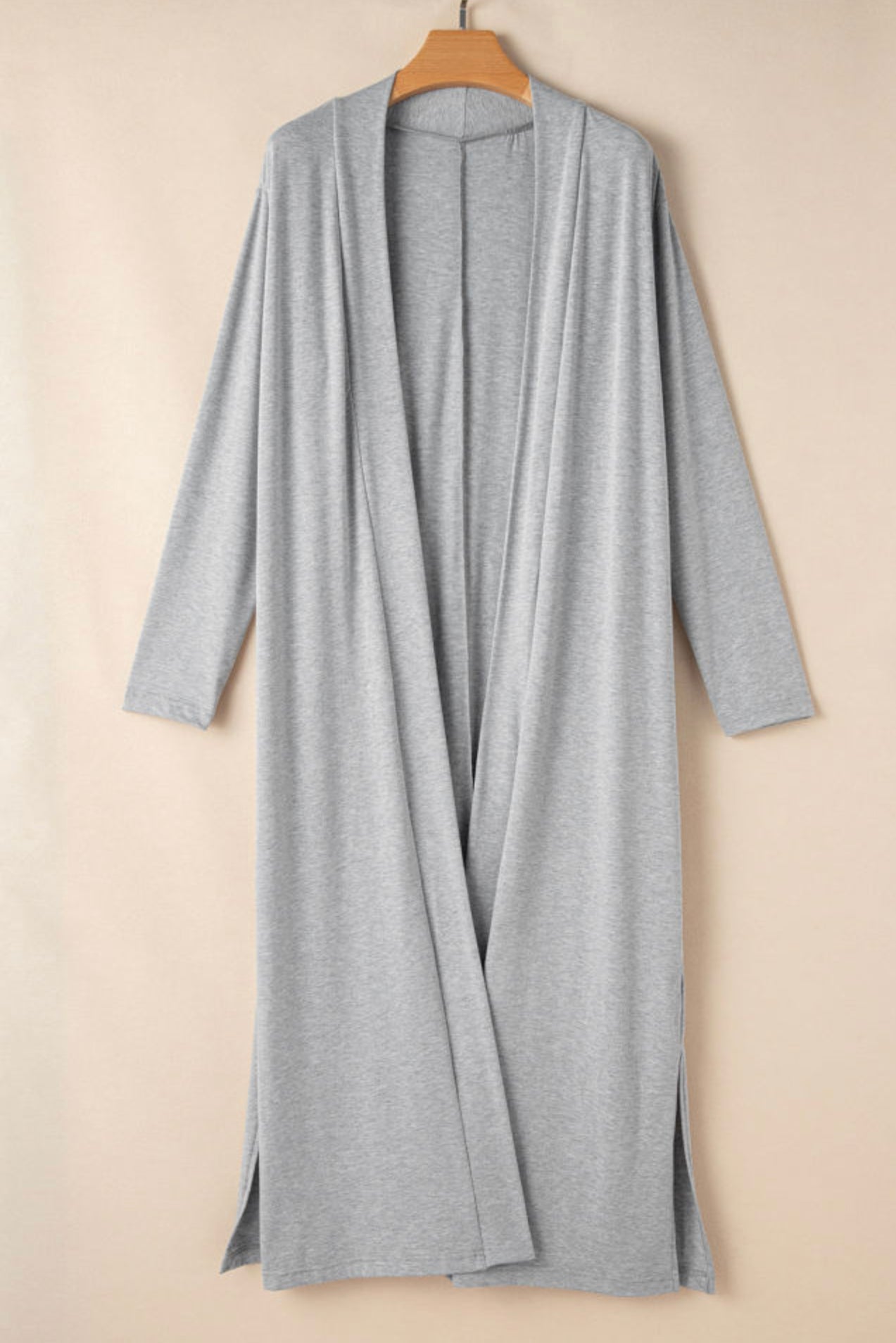 Split Long Cardigan and Jogger Pants Lounge Set