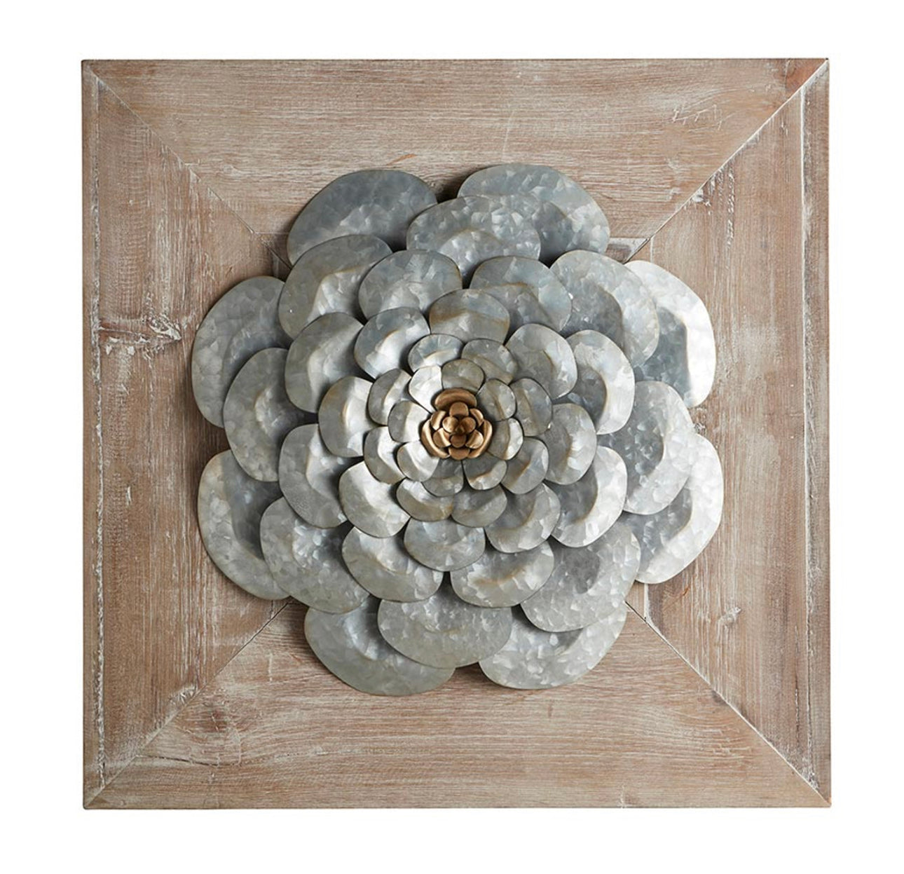 Flower Decor with Wood Wall Art