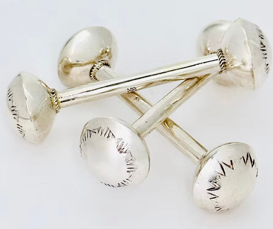 Navajo Sterling Silver Baby Rattles by Monica Smith