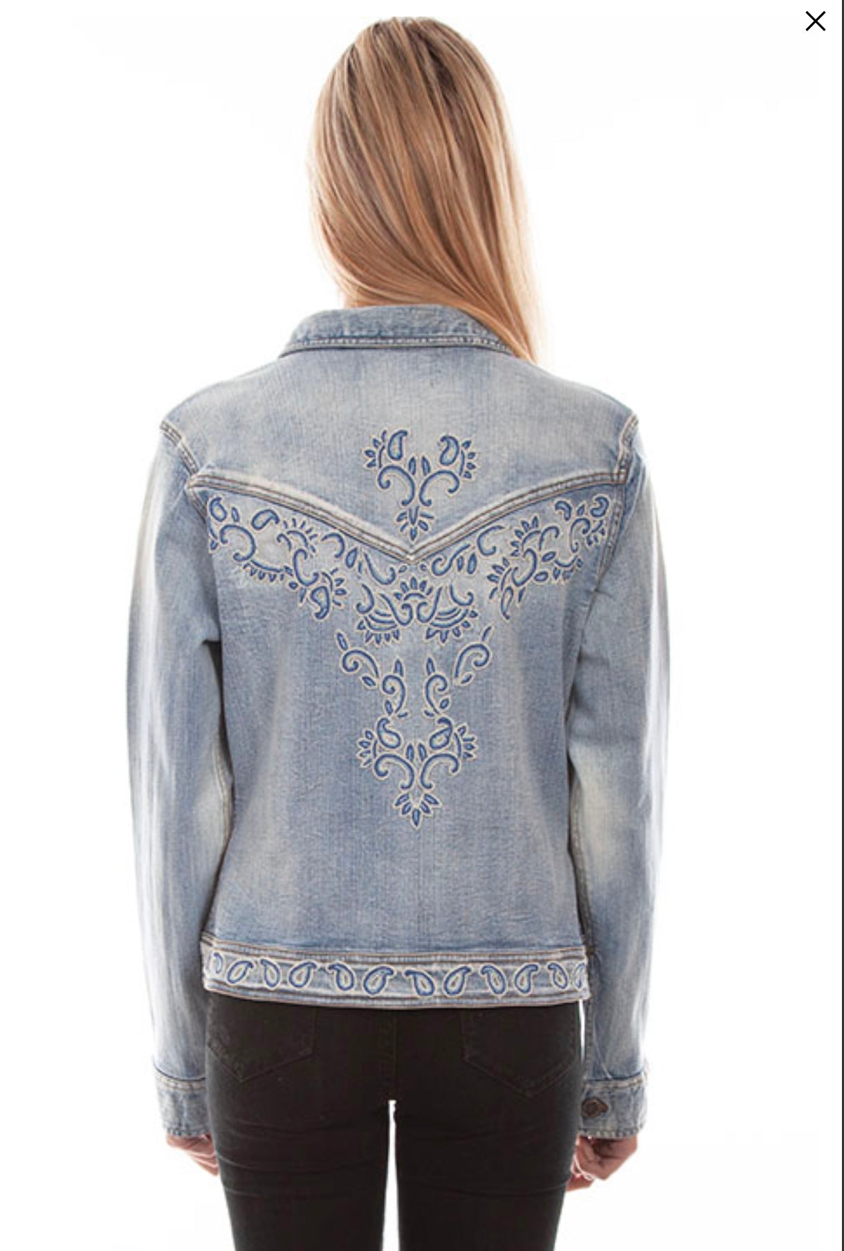 Honey Creek by SCULLY Beaded Jean Jacket