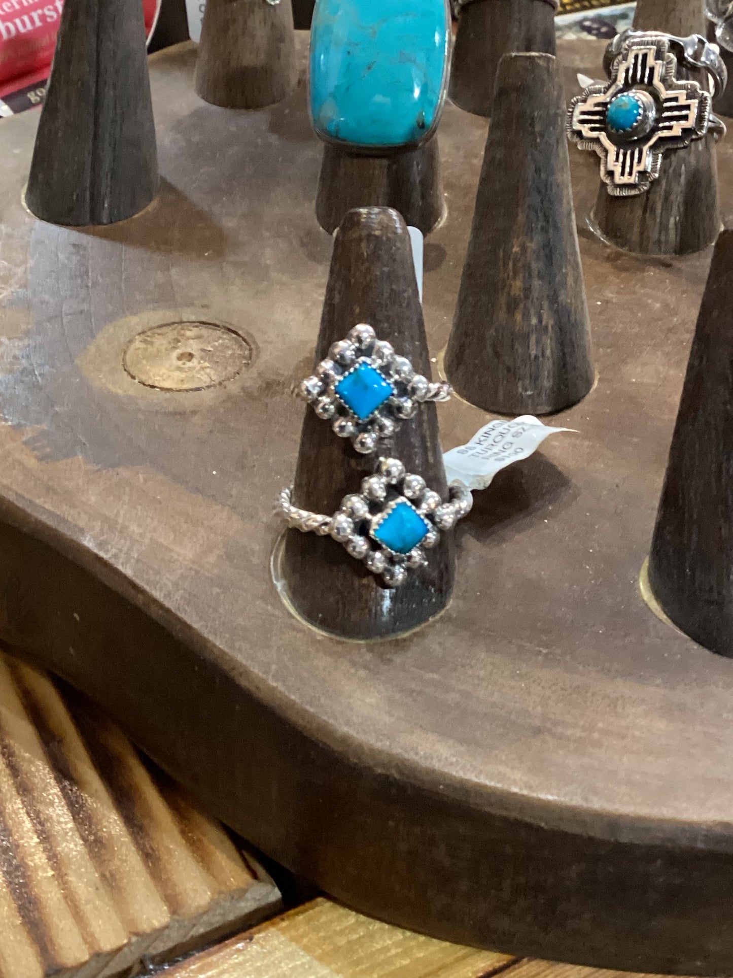 Authentic Diamond Twist Turquoise Rings Soiny Turquoise Paige Gordon