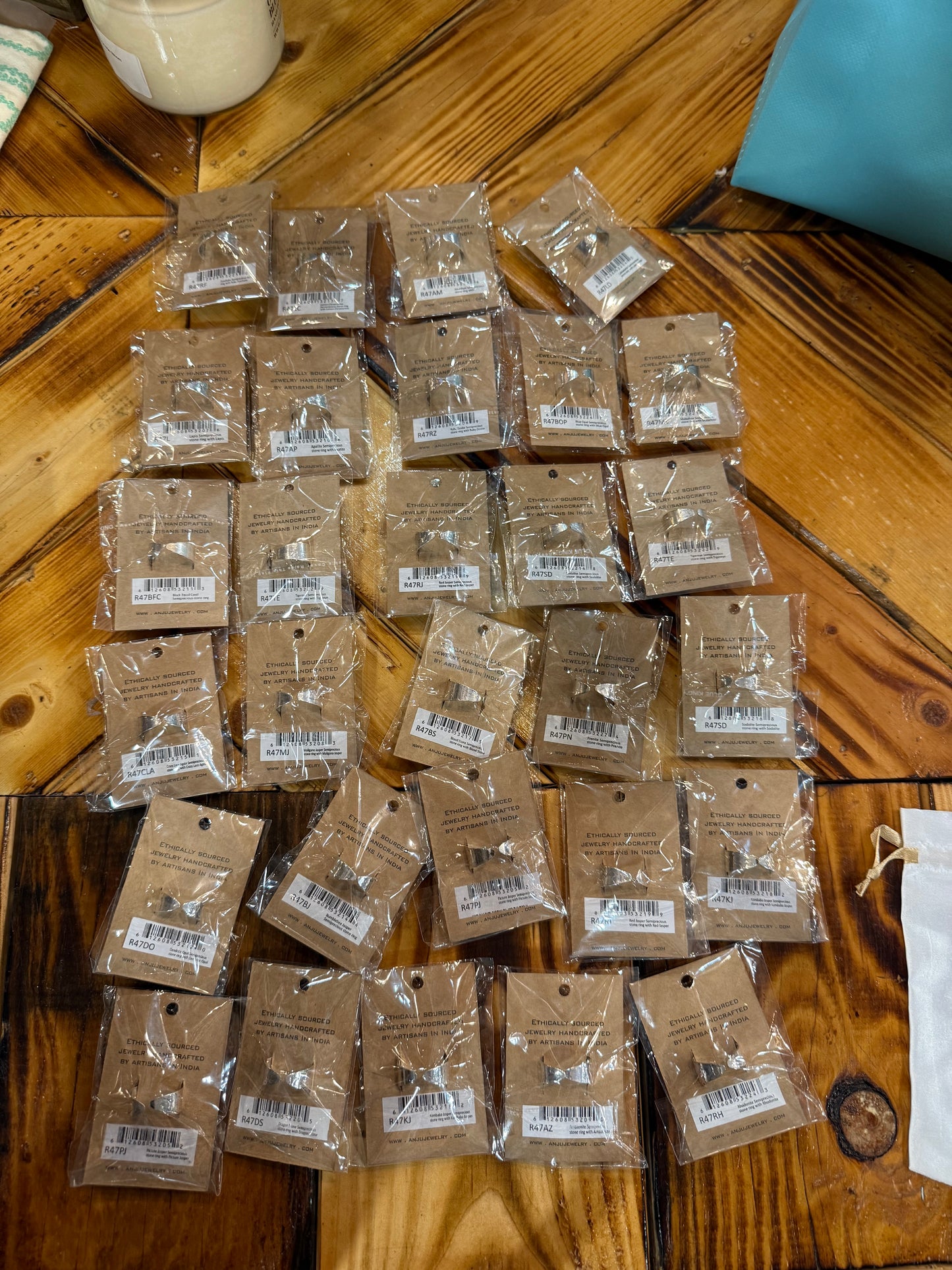 Kasha Semiprecious Adjustable Stone Rings Mutiple Stones Available