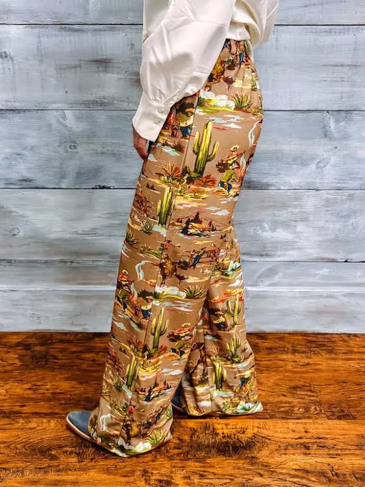 TURQUOISE HAVEN VINTAGE WESTERN TROUSER PANT