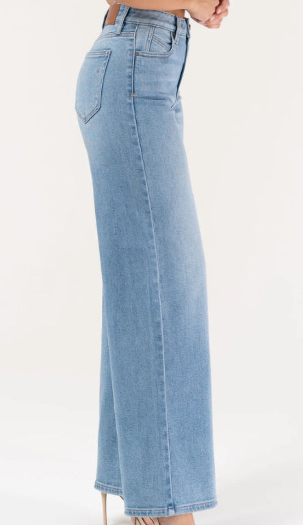 Hidden Jeans Nori Medium Wash Wide Leg