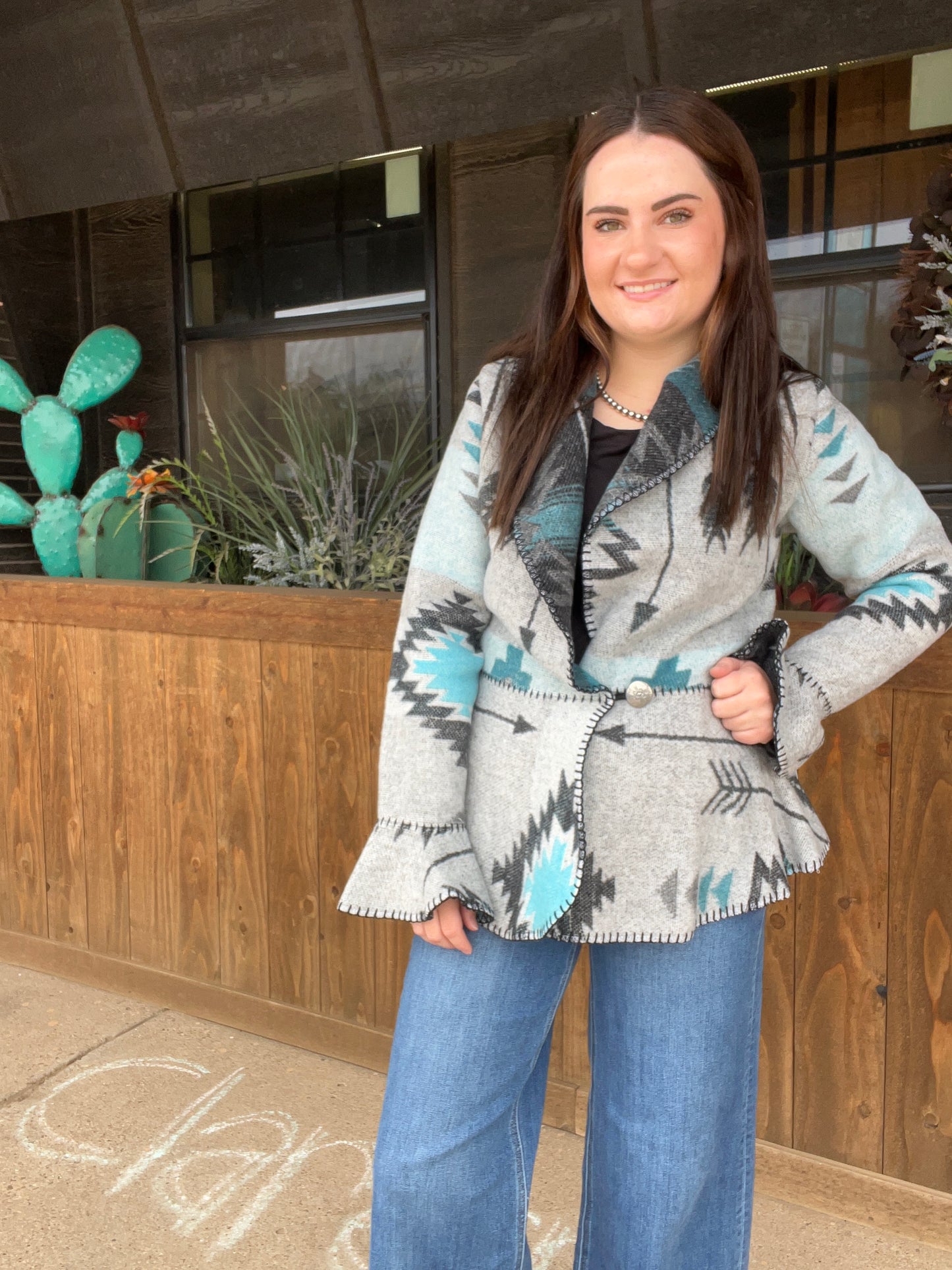 Rhonda Stark Designs Flounce Wrap Jacket - Winter Warrior