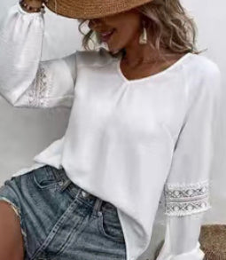 lace sleeve blouse