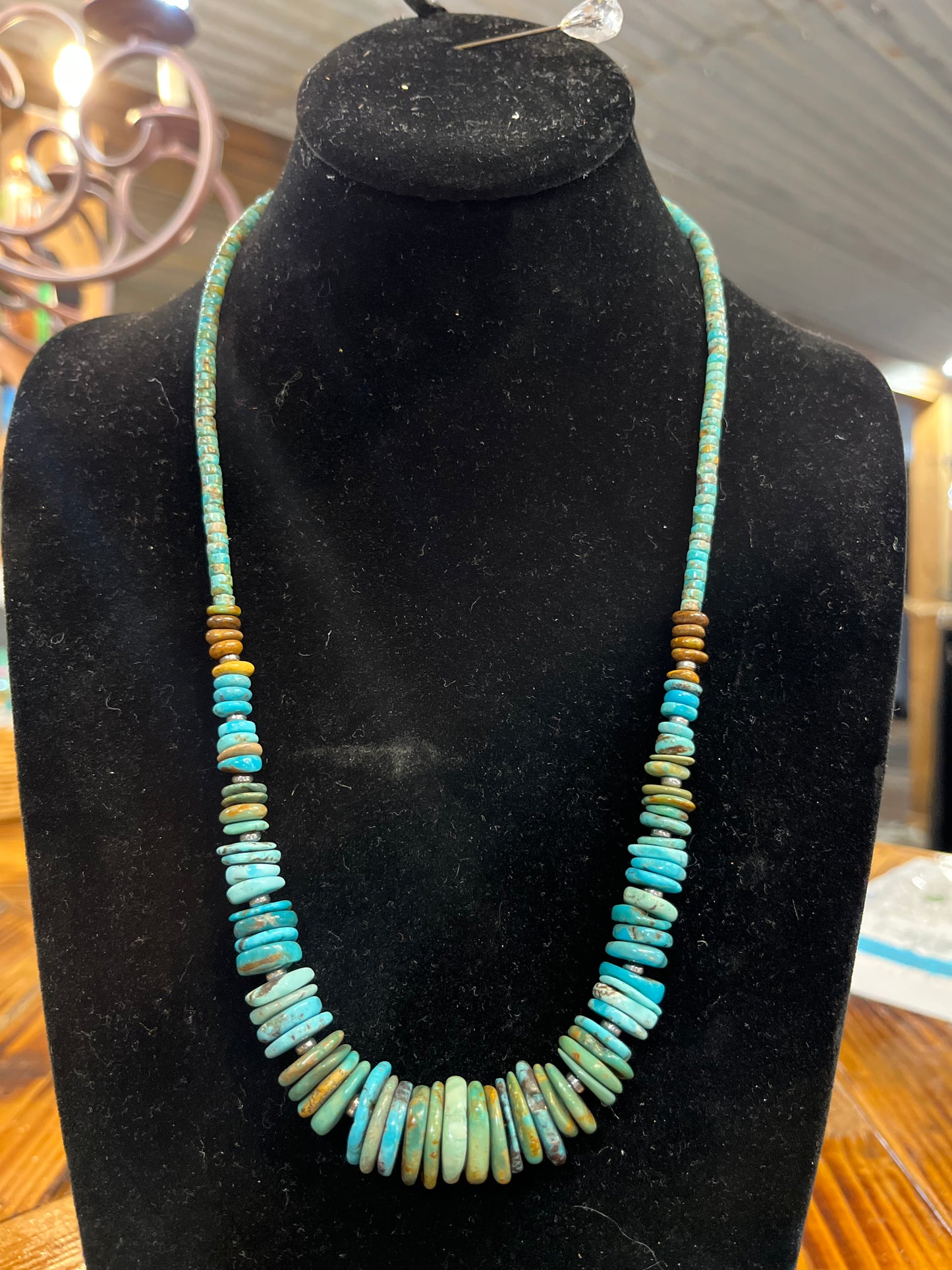 Authentic Turquoise Disc Necklace