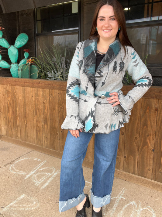 Rhonda Stark Designs Flounce Wrap Jacket - Winter Warrior