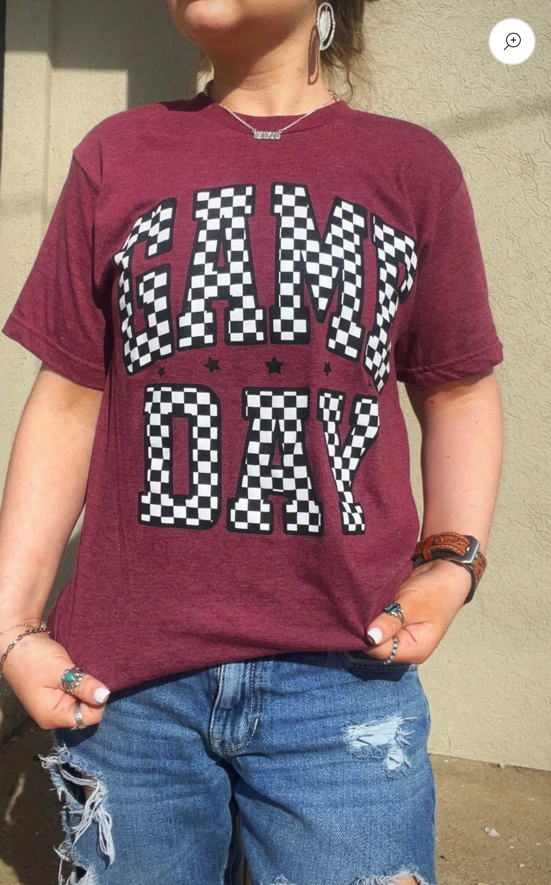 Game Day Checkered Tee