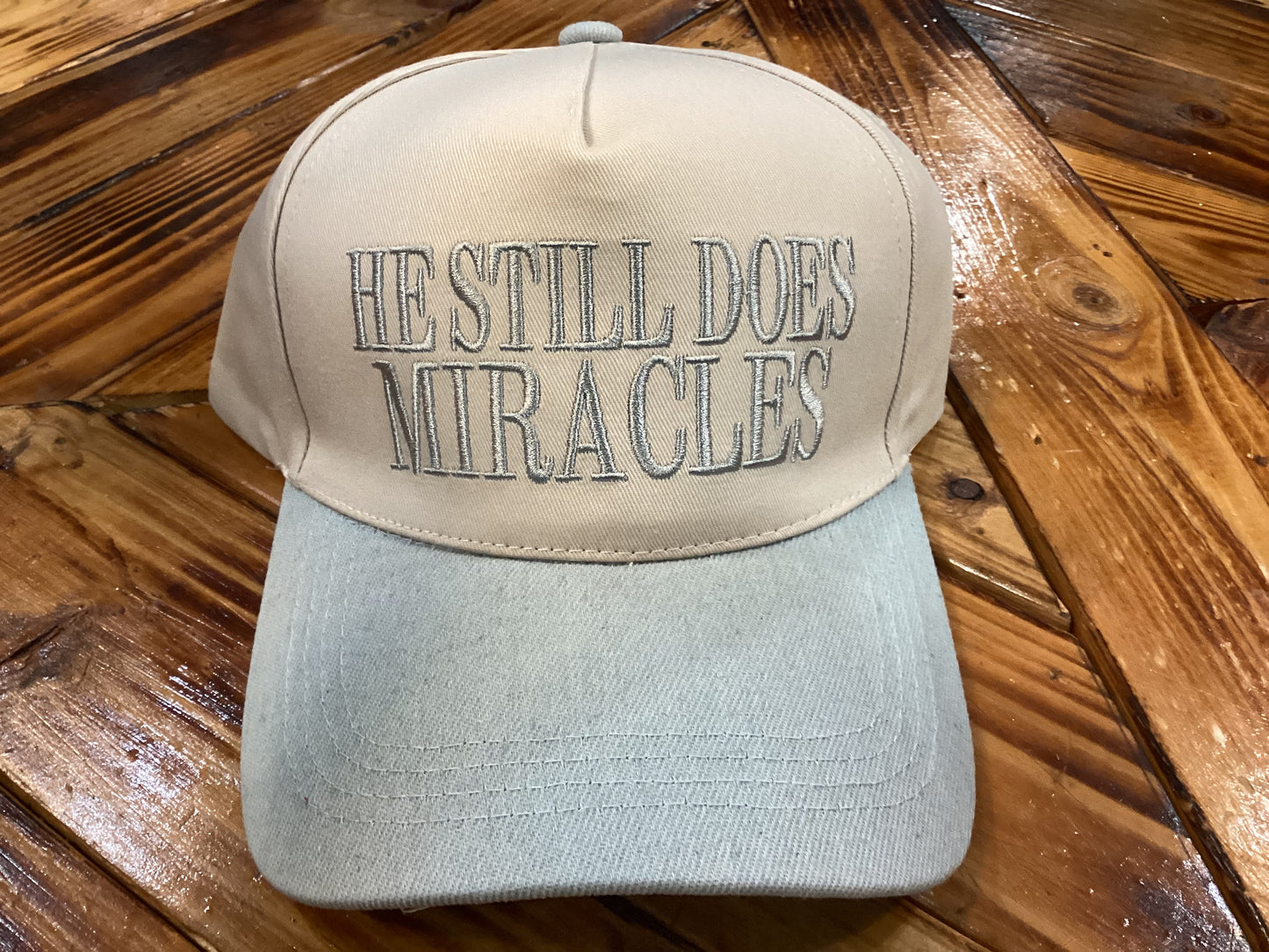Raised Embroidered Two-Tone Baseball Cap