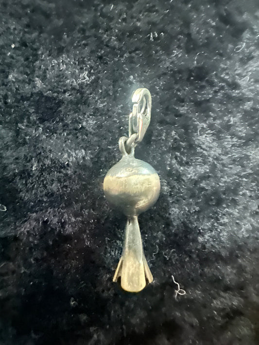 Sterling Silver Charm 8mm Blossom