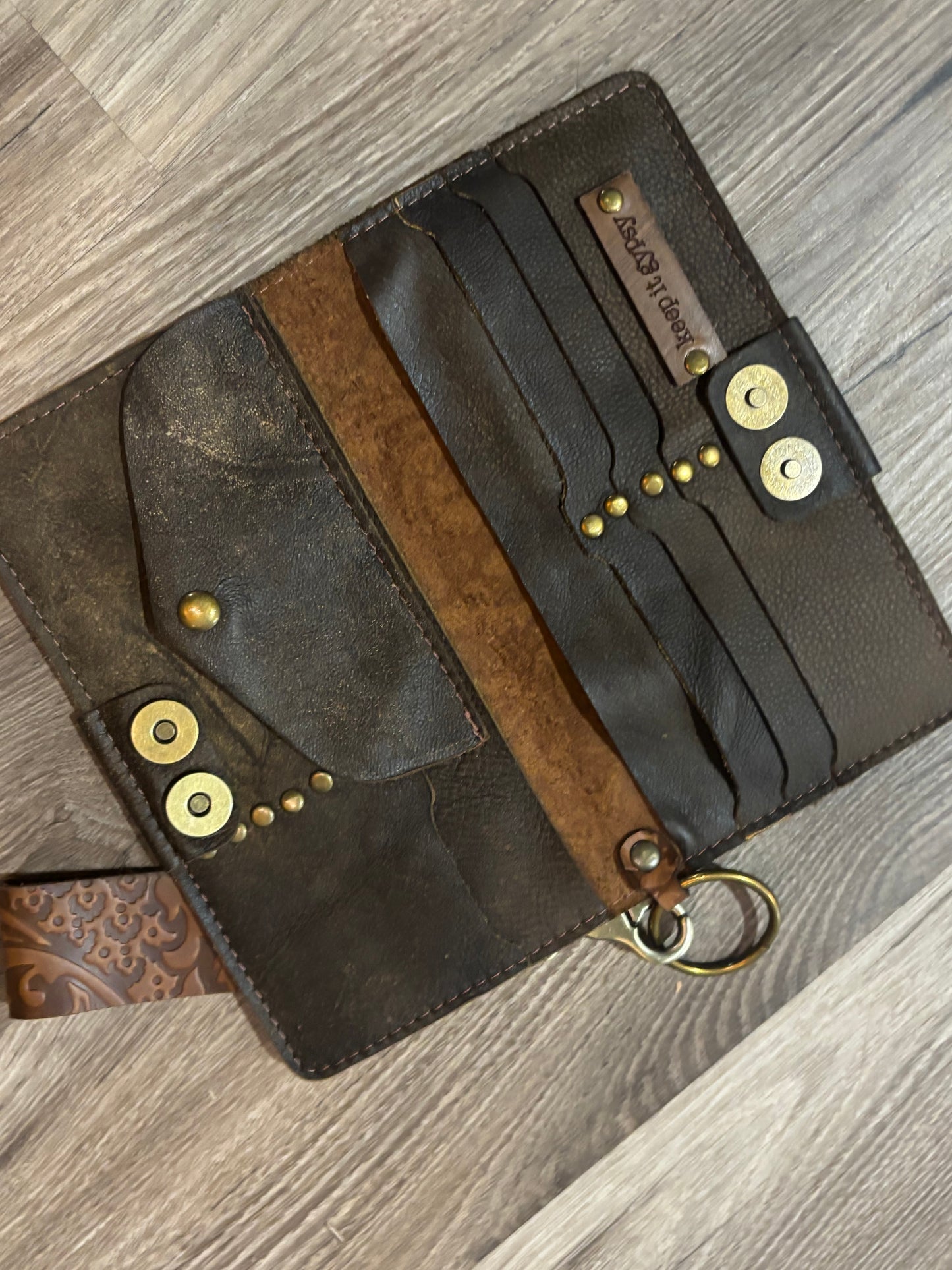 Keep it Gypsy Tooled leather wrist Wallet